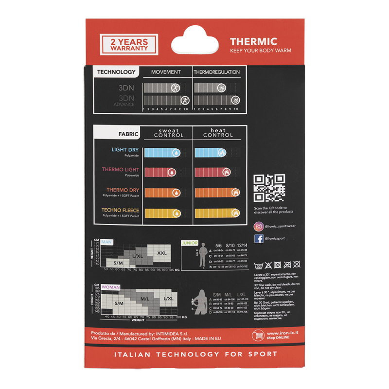 ROPA INTERIOR TÉRMICA MUJER – CONJUNTO | BLACK | S-M | Diel