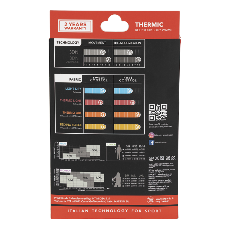 ROPA INTERIOR TÉRMICA HOMBRE – CONJUNTO | BLACK | M(50) | Diel